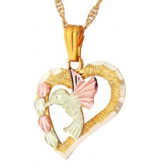 Hummingbird & Heart Pendant - by Landstrom's